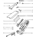 Eureka 9734BTH handle and bag housing diagram