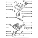 Eureka 9733A/AT nozzle and motor assembly diagram
