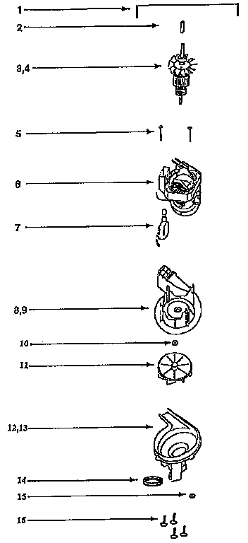Eureka 9733A/AT field assembly diagram
