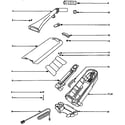 Eureka 9733A/AT handle and bag housing diagram