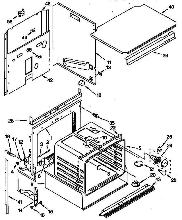 KitchenAid KEBS208ABL0 upper oven diagram
