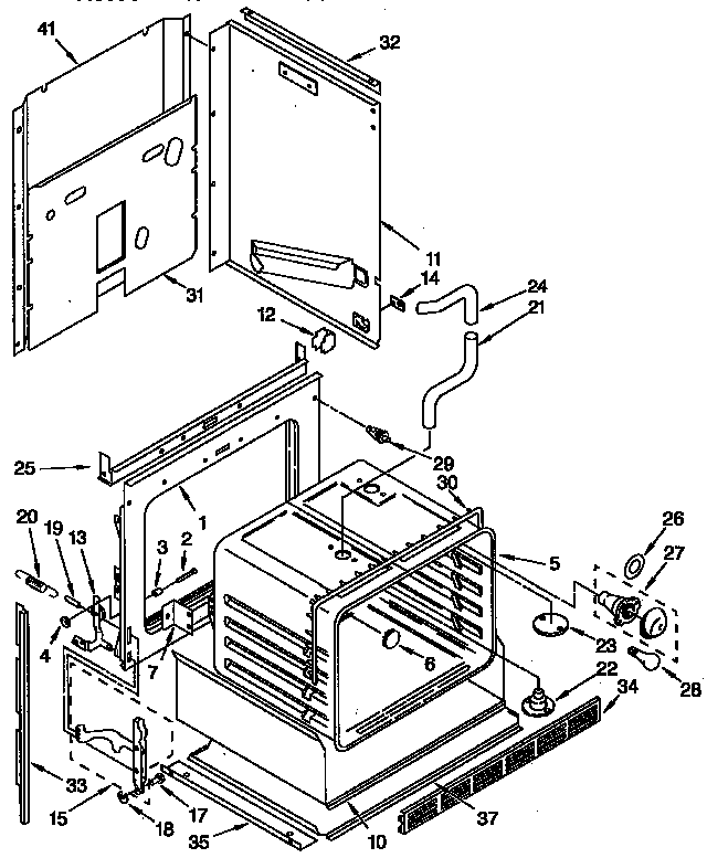KitchenAid KEBS208ABL0 lower oven diagram