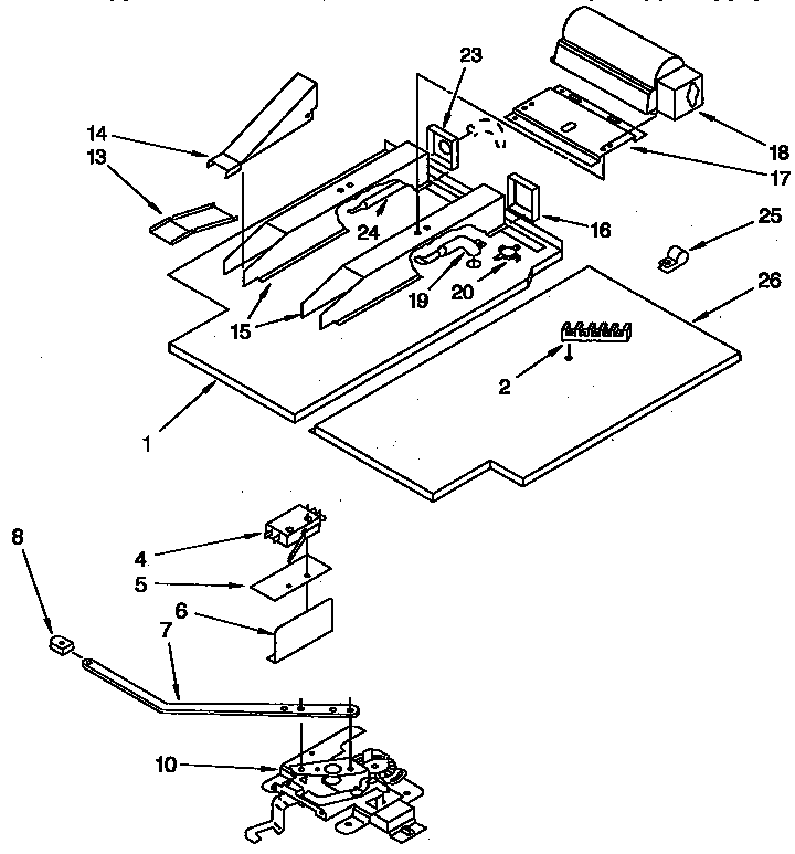 KitchenAid KEBS208ABL0 latch and vent diagram