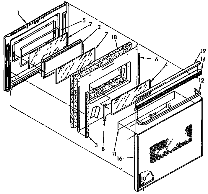 KitchenAid KEBI100YBL3 door diagram