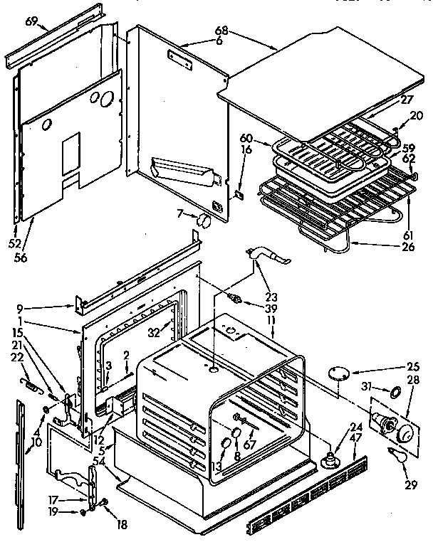KitchenAid KEBI100YBL3 oven diagram