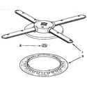 KitchenAid KUDD230B0 lower washarm and strainer diagram
