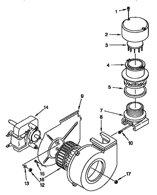 KitchenAid KUDH230B0 blower diagram