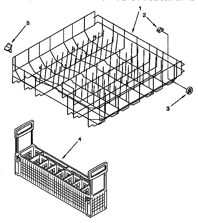 KitchenAid KUDH230B0 lower rack diagram