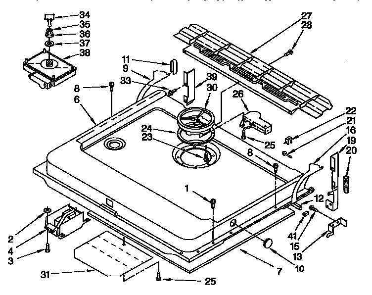 KitchenAid KUDH230B0 door and latch diagram