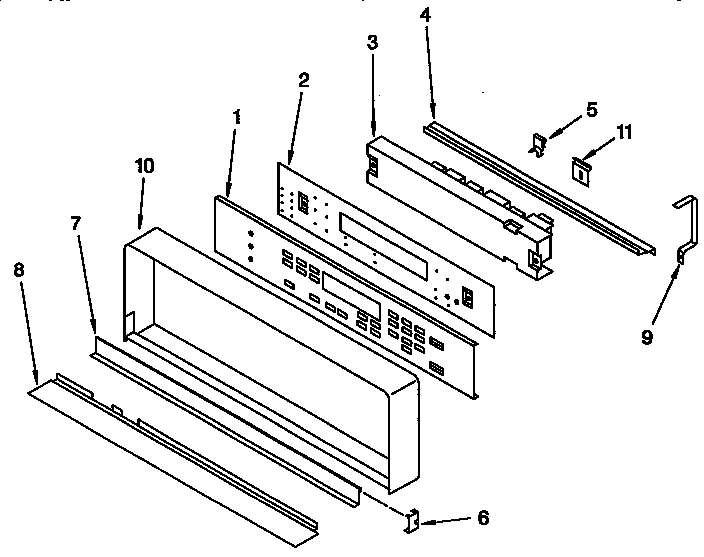 KitchenAid KEBI171YBL3 control panel diagram
