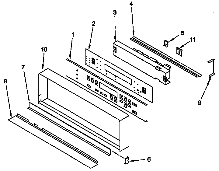 KitchenAid KEBI171YBL2 control panel diagram