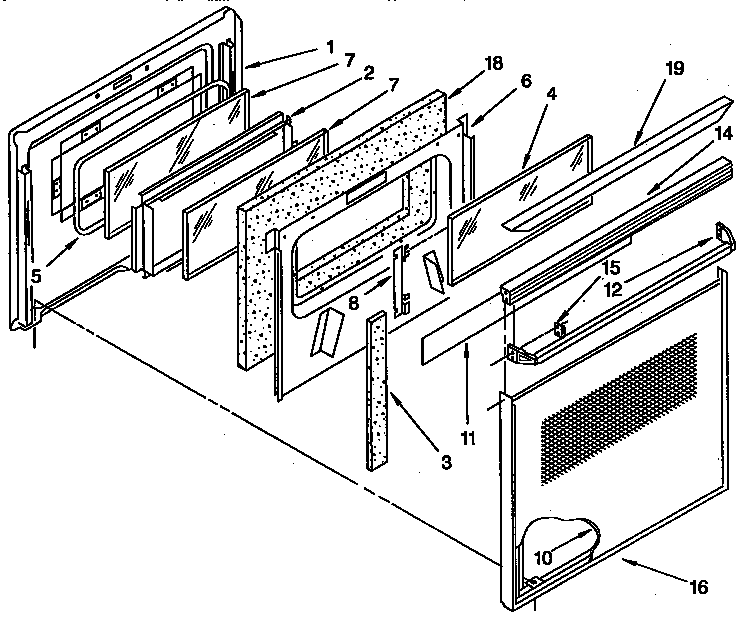 KitchenAid KEBS107YBL1 door diagram