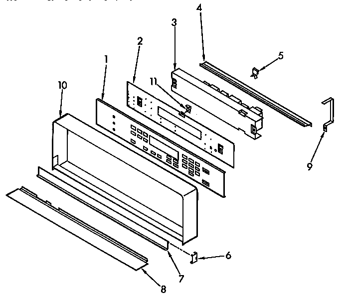 KitchenAid KEDI141YWH0 control panel diagram