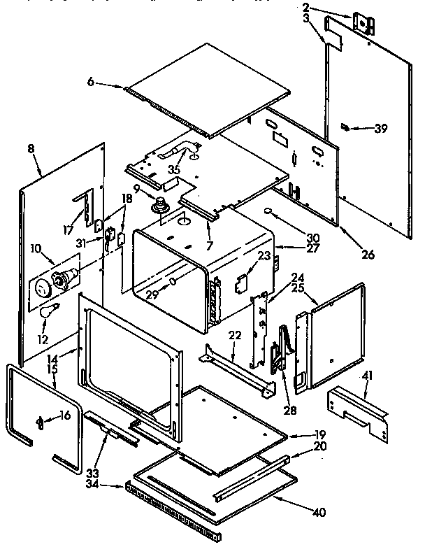 KitchenAid KEDI141YWH0 oven diagram