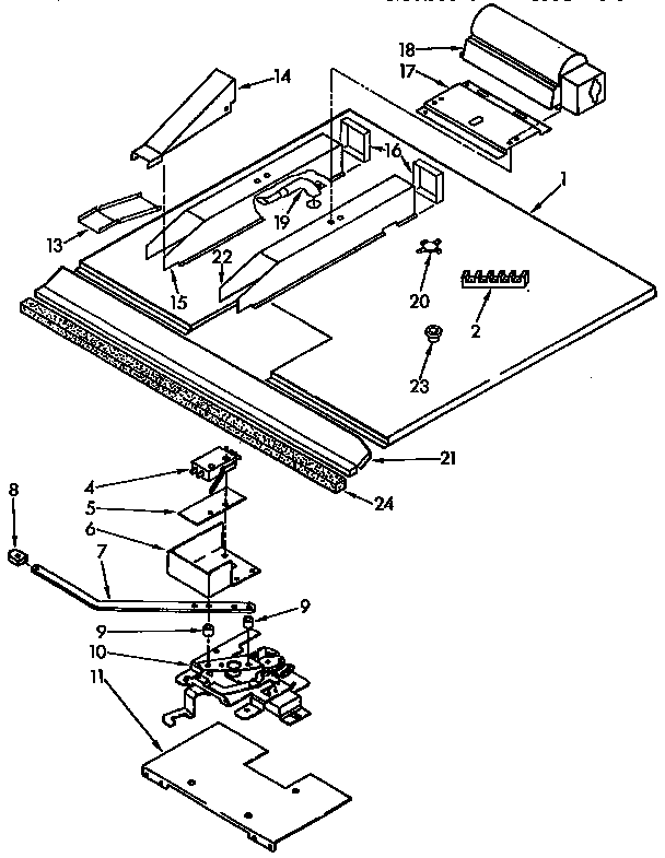 KitchenAid KEDI141YWH0 latch and vent diagram
