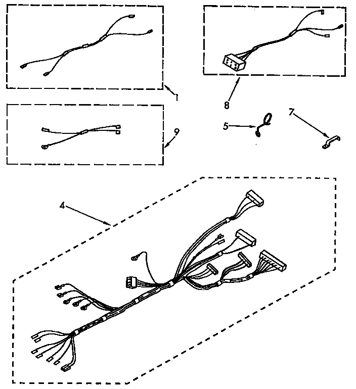 KitchenAid KEDI141YWH0 wiring harness diagram