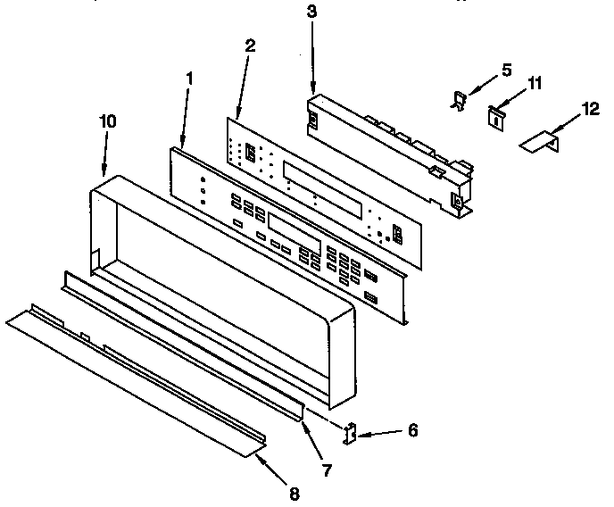 KitchenAid KEBS107YBL2 control panel diagram