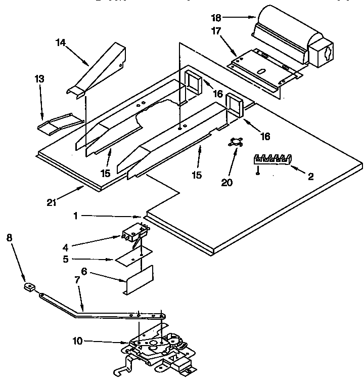 KitchenAid KEBS107YBL2 vent and latch diagram