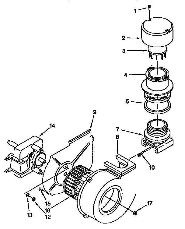 KitchenAid KUDI23HBW0 blower diagram