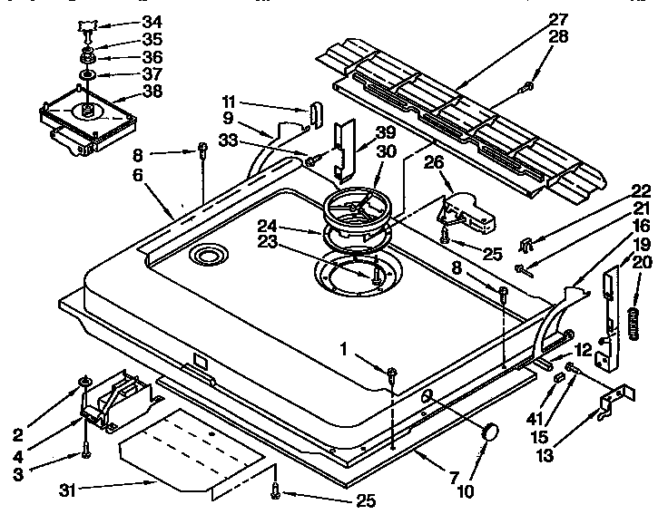 KitchenAid KUDI23HBW0 door and latch diagram