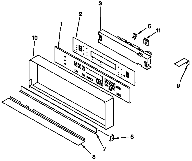 KitchenAid KEBS107YAL0 control panel diagram