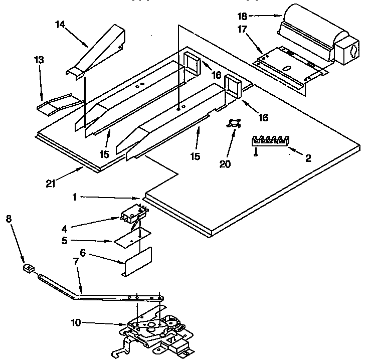 KitchenAid KEBS107YAL0 vent and latch diagram