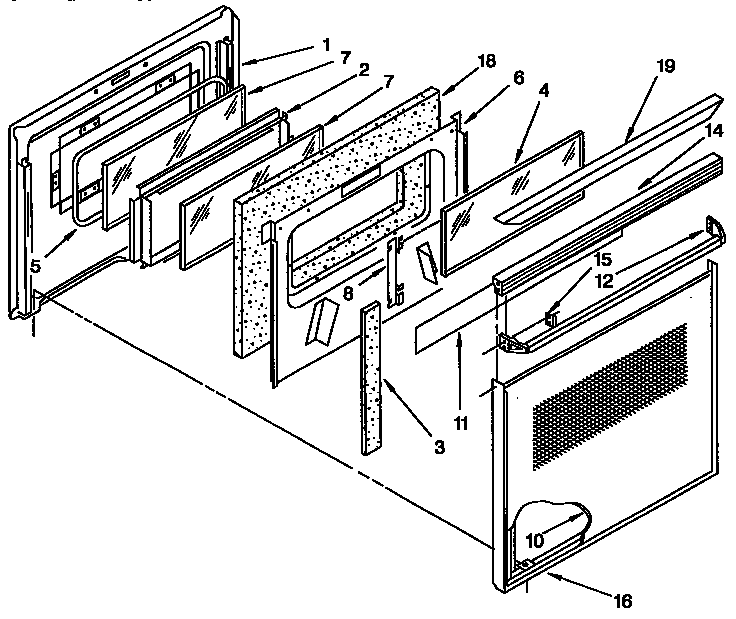 KitchenAid KEBS107YAL0 door diagram