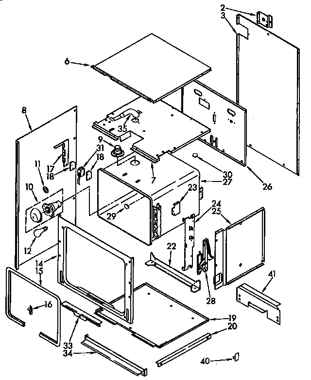 KitchenAid KEBI241YBL0 upper oven diagram