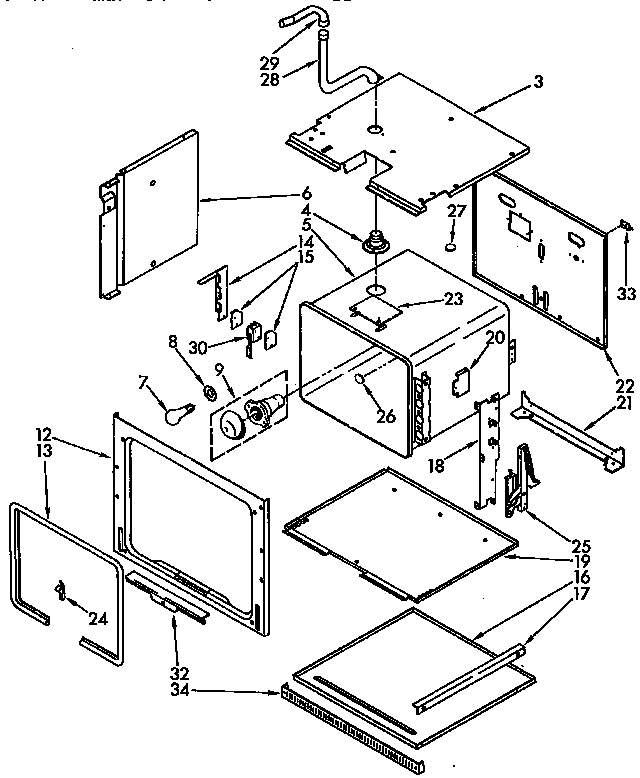 KitchenAid KEBI241YBL0 lower oven diagram