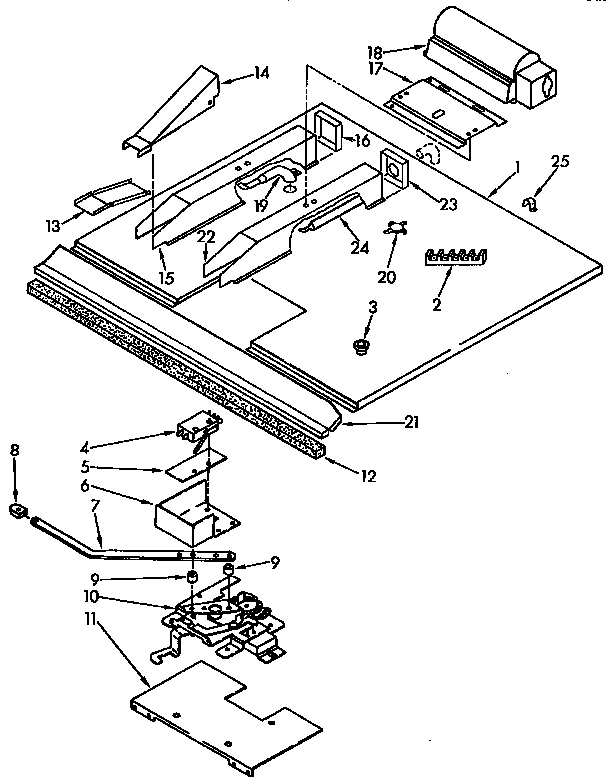 KitchenAid KEBI241YBL0 latch and vent diagram