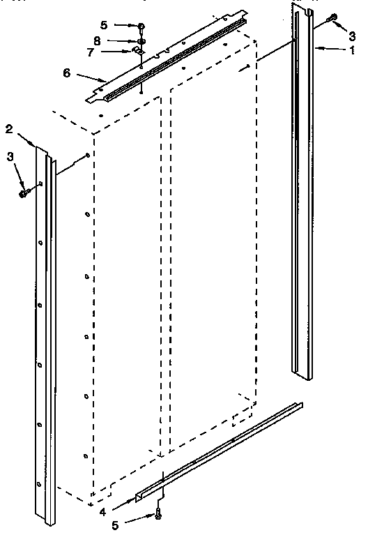 KitchenAid KSSS36DBX00 cabinet trim diagram