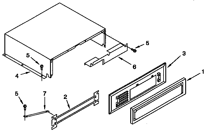 KitchenAid KSSS36DBX00 top grille and unit cover diagram