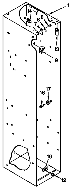 KitchenAid KSSS36DBX00 freezer liner diagram
