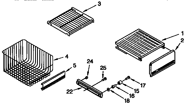 KitchenAid KSSS36DBX00 freezer shelf diagram