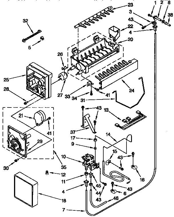 KitchenAid KSSS36DBX00 icemaker diagram