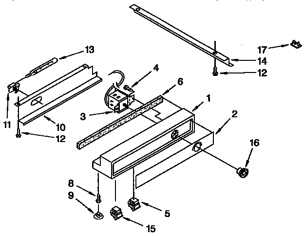 KitchenAid KSSS36DBX00 freezer control panel diagram