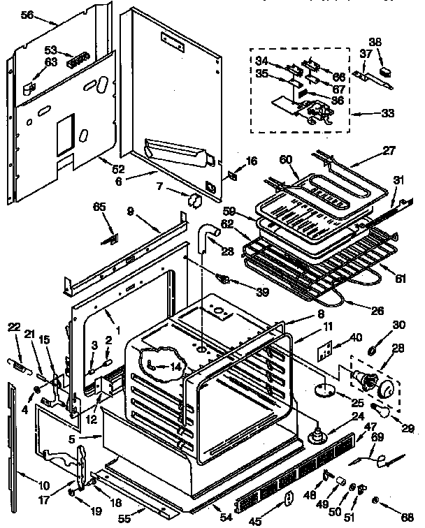 KitchenAid KEMS306XBL2 oven diagram