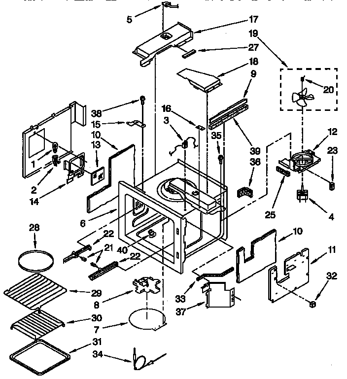 KitchenAid KEMS306XBL2 cabinet and stirrer diagram