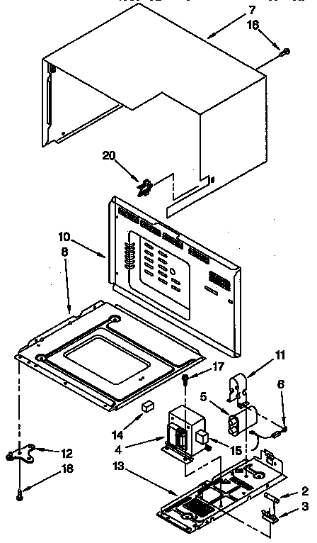 KitchenAid KEMS306XBL2 cabinet diagram
