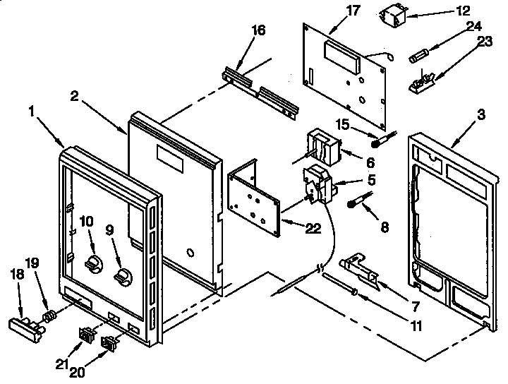 KitchenAid KEMS306XBL2 control panel diagram