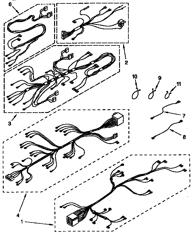 KitchenAid KEMS306XBL2 wiring harness diagram