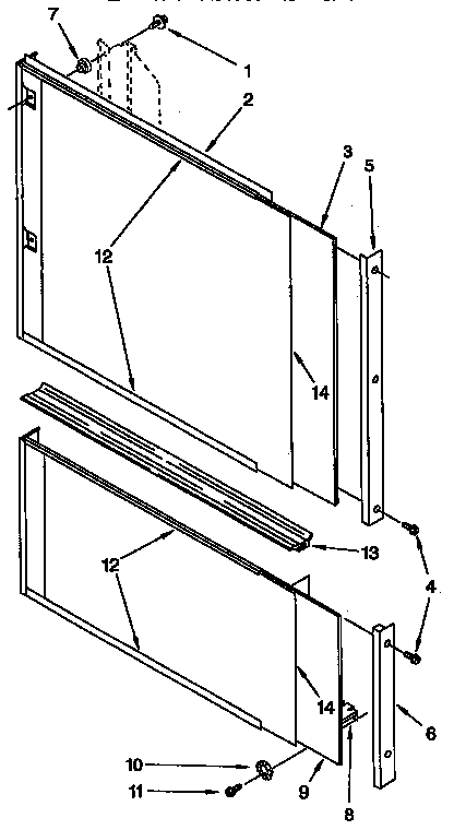 KitchenAid KUDJ230YAL2 door and panel diagram
