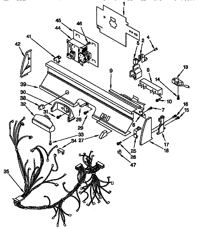 KitchenAid KUDJ230YAL2 control panel diagram
