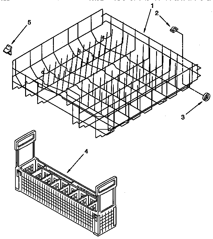 KitchenAid KUDH230Y1 lower rack diagram