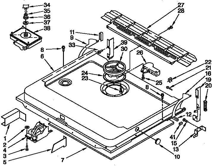 KitchenAid KUDH230Y1 door and latch diagram