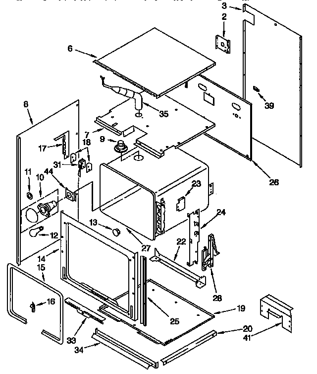 KitchenAid KEBS227BAL0 upper oven diagram