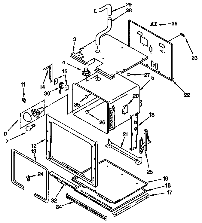 KitchenAid KEBS227BAL0 lower oven diagram