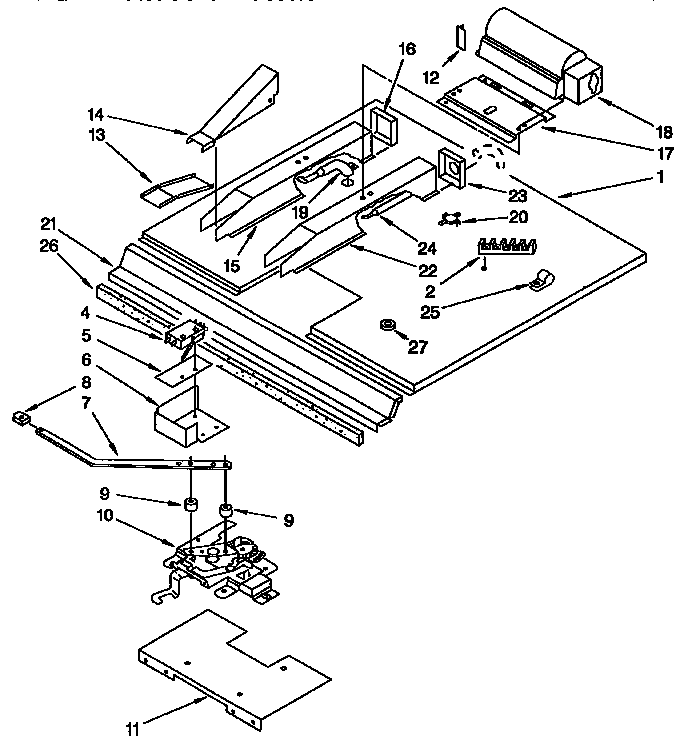 KitchenAid KEBS227BAL0 latch and vent diagram