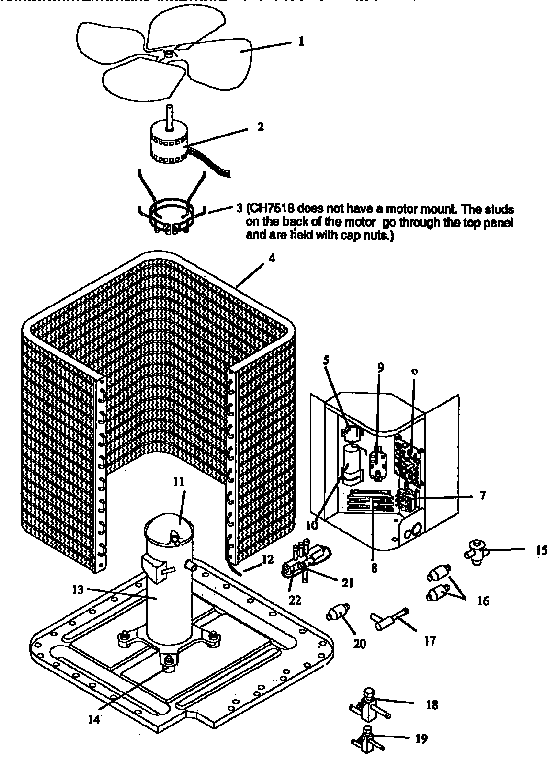 ICP CH7530VKA3 functional parts diagram