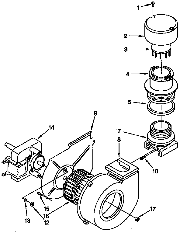 KitchenAid KUDD230YWH0 blower diagram